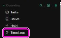 Time Logs i menuen