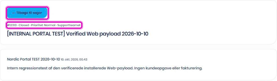 Detaljer for en enkelt sag